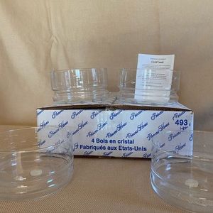 Princess House 4 Crystal Bowls Set